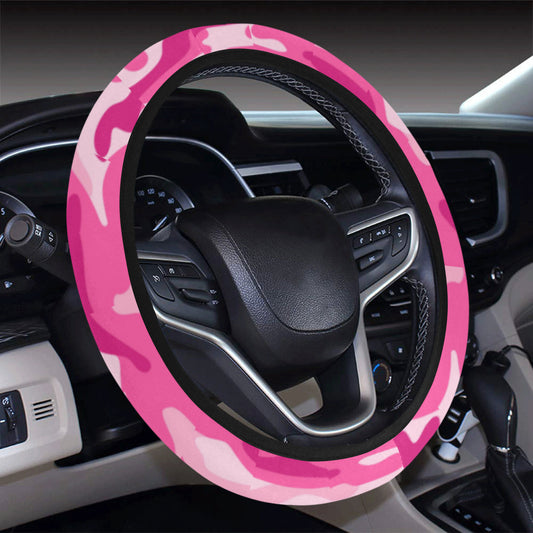 Pink Camouflage Steering Wheel Cover