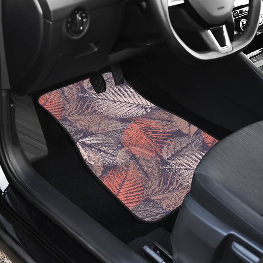 Vintage Leaves Car Floor Mats