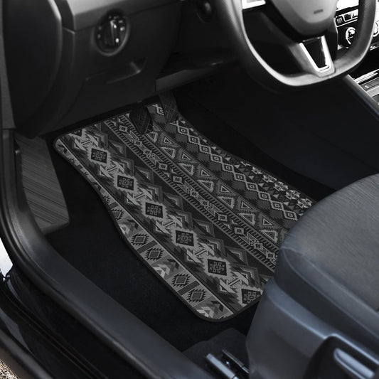 Grey Boho Aztec Car Floor Mats