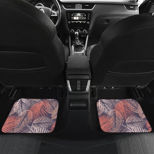 Vintage Leaves Car Floor Mats
