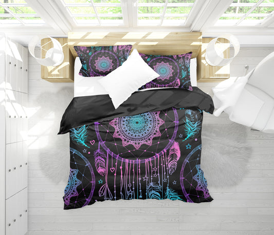 Pink & Purple Dream Catcher Bedding Set