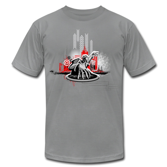 Abstract DJ Mixing T-Shirt - slate