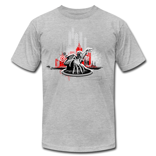 Abstract DJ Mixing T-Shirt - heather gray