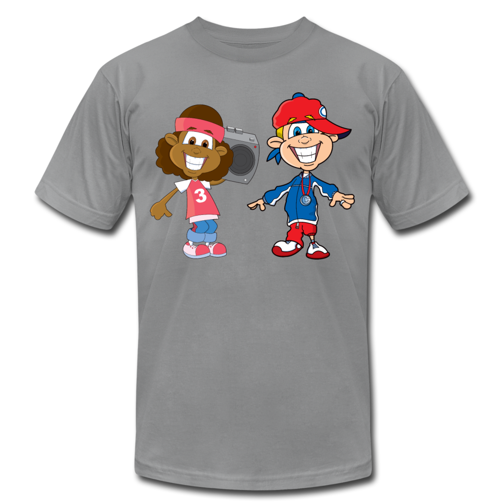 Hip Hop Cartoon Kids T-Shirt - slate