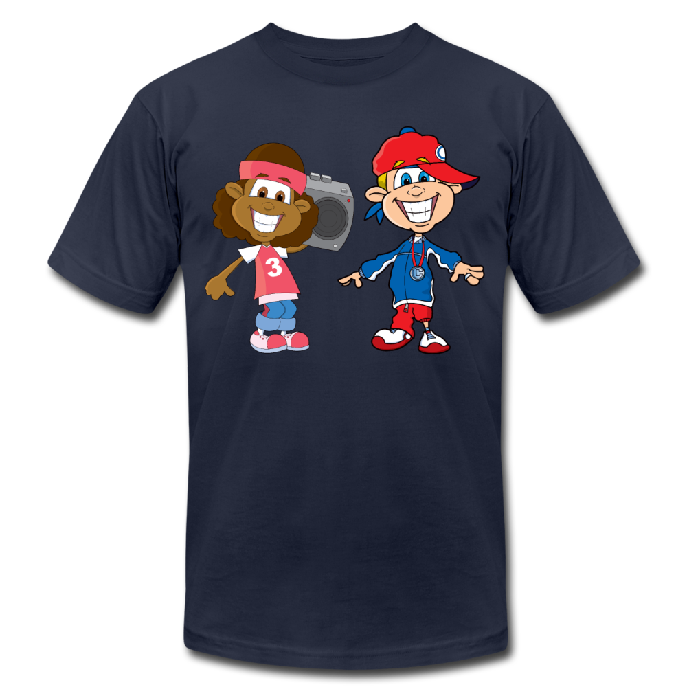 Hip Hop Cartoon Kids T-Shirt - navy