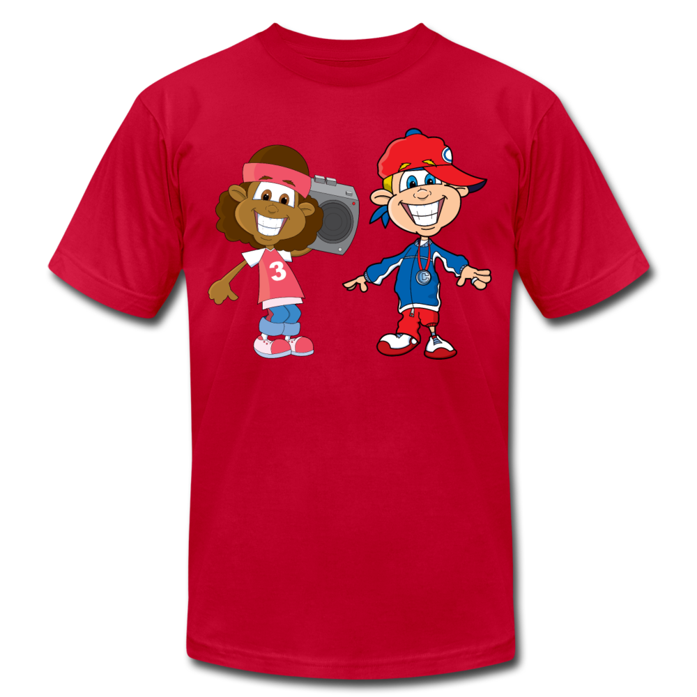 Hip Hop Cartoon Kids T-Shirt - red