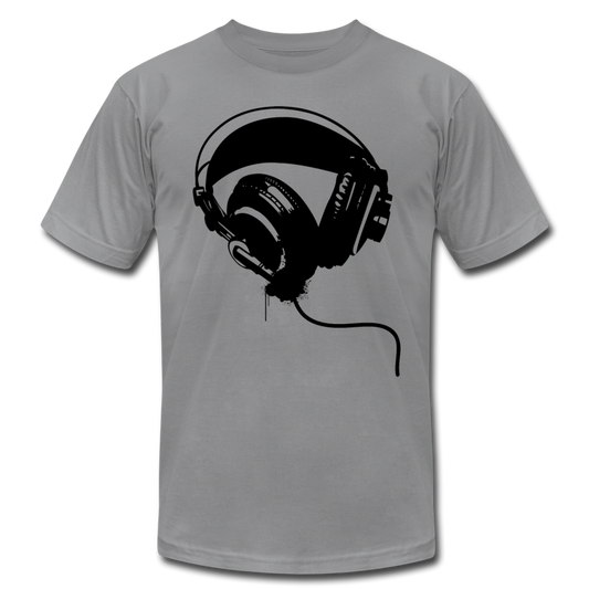Black & White Headphones T-Shirt - slate