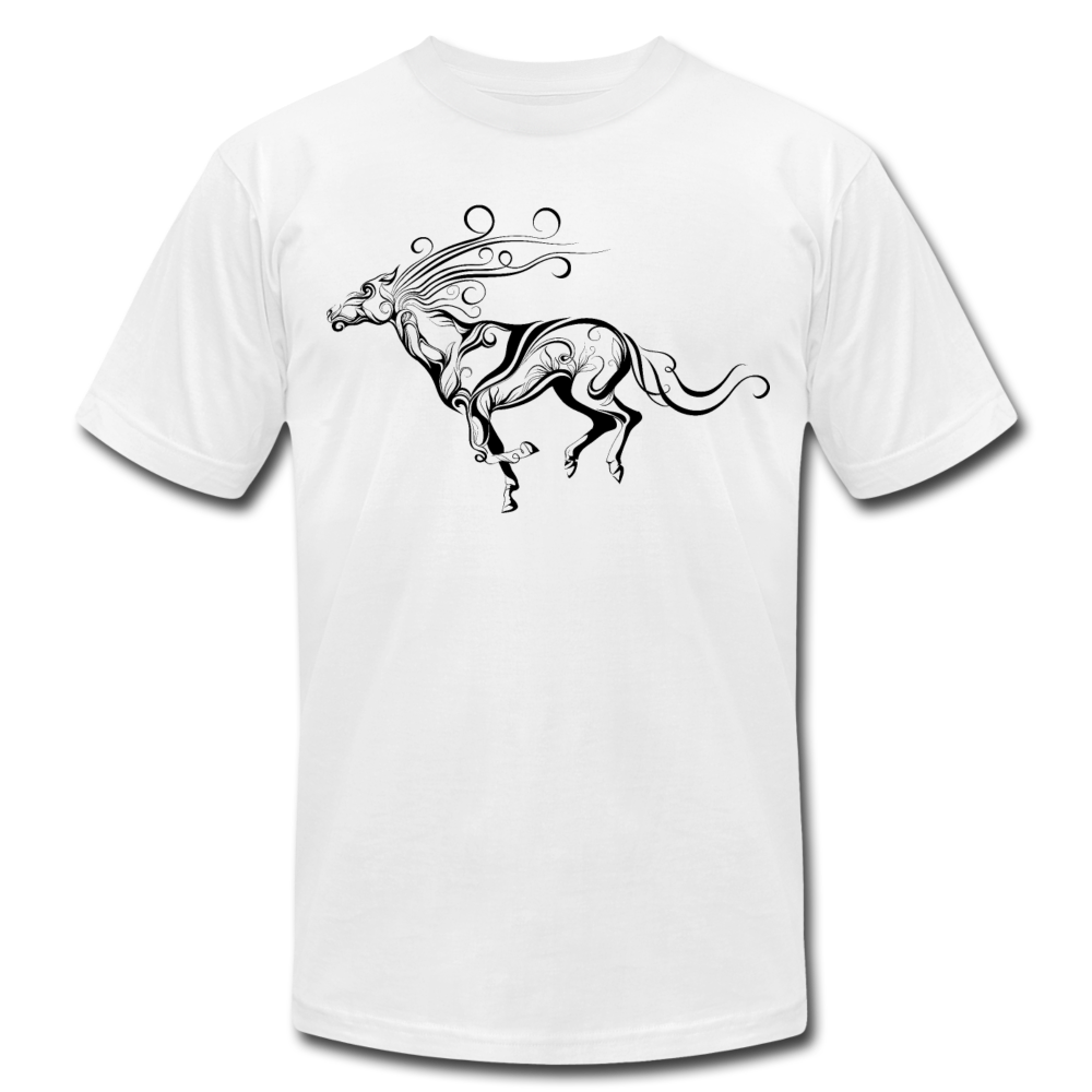 Running Horse Maori T-Shirt - white