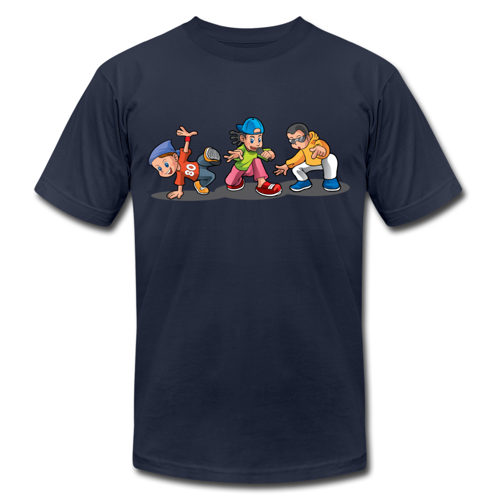 Hip Hop Cartoon Kids T-Shirt - navy