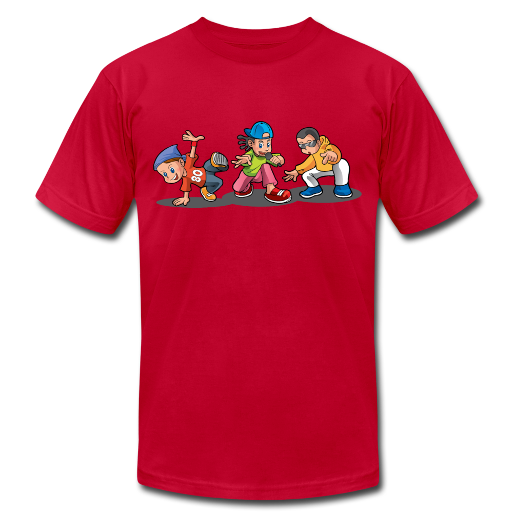 Hip Hop Cartoon Kids T-Shirt - red