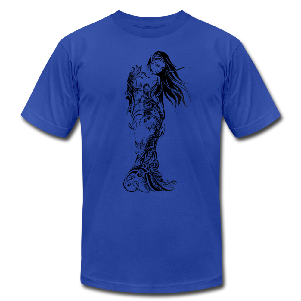 Tribal Maori Girl T-Shirt - royal blue