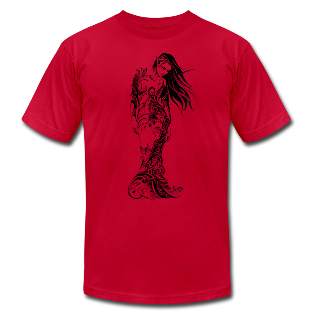 Tribal Maori Girl T-Shirt - red