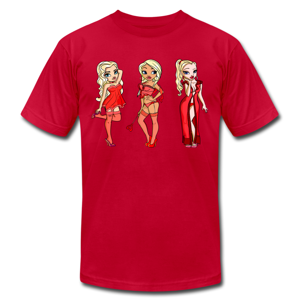 Hot Cartoon Girls T-Shirt - red