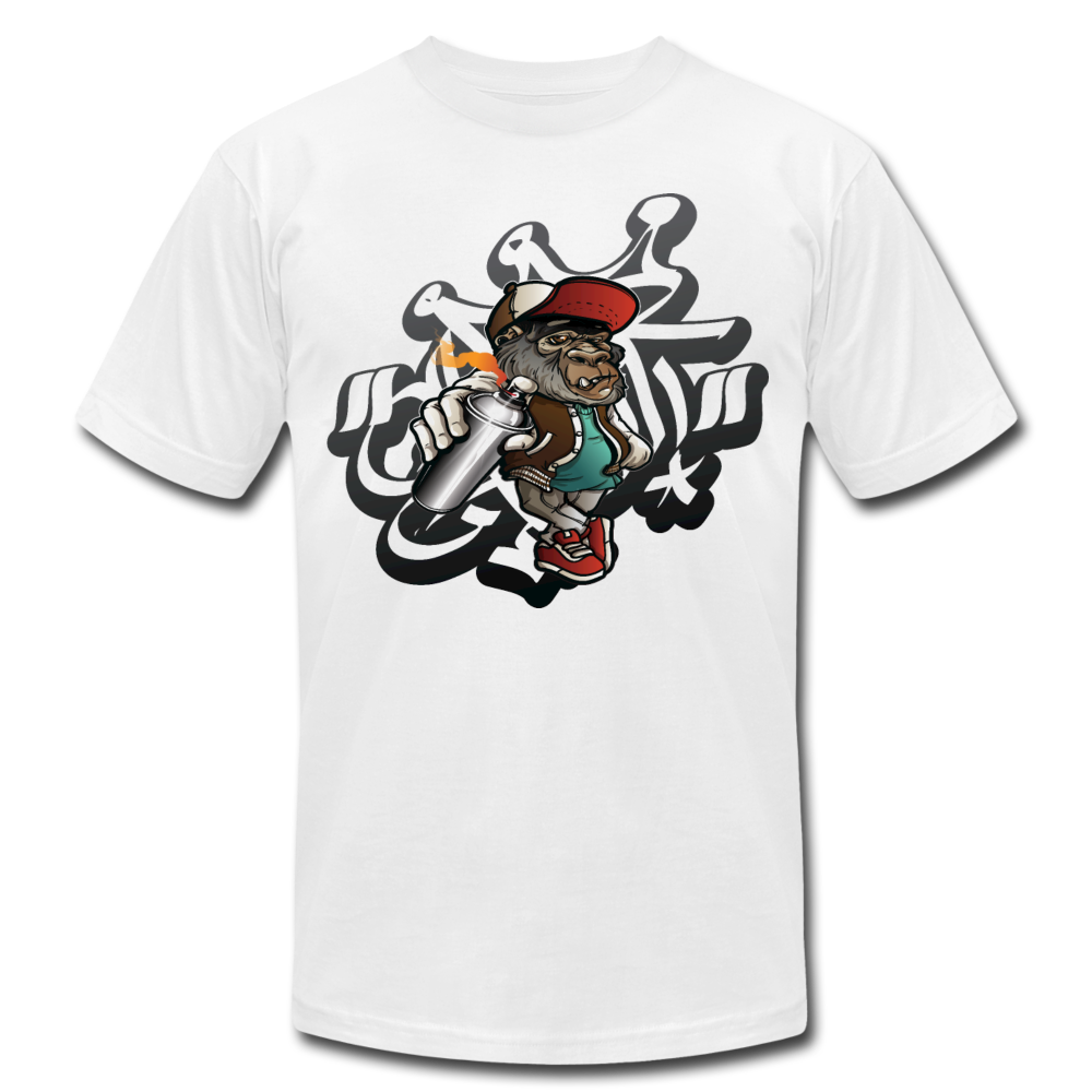 Hip Hop Gorilla Graffiti Artist T-Shirt - white