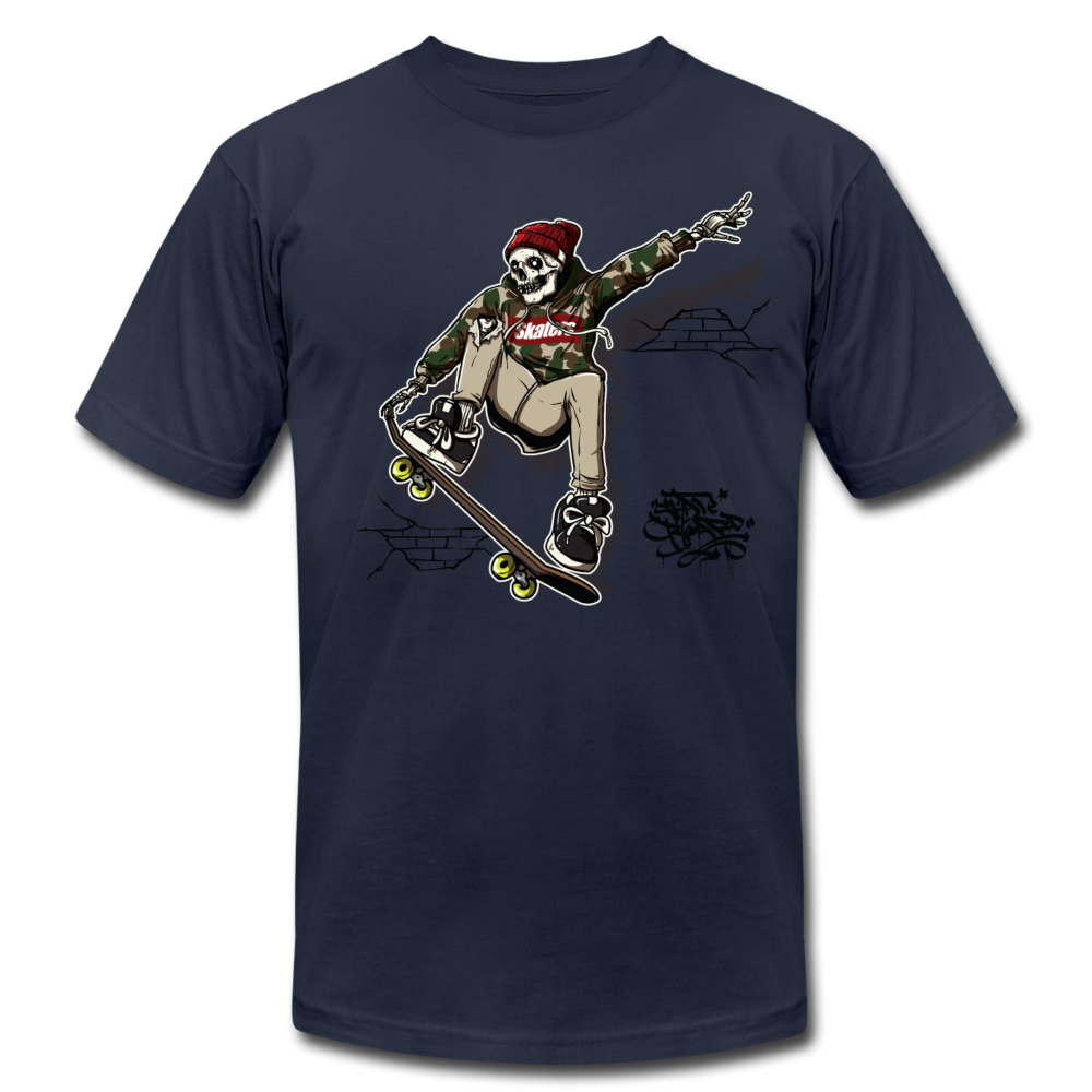 Skeleton Skater T-Shirt - navy