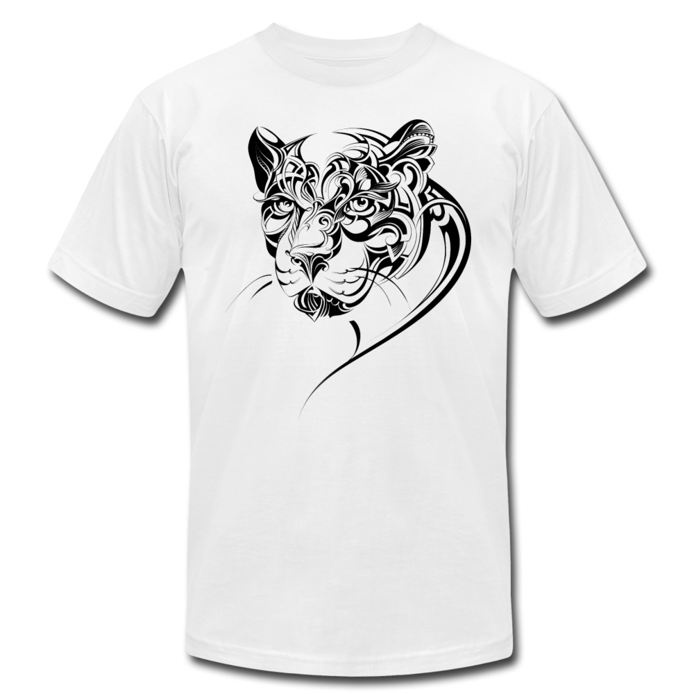 Tribal Maori Jungle Cat T-Shirt - white