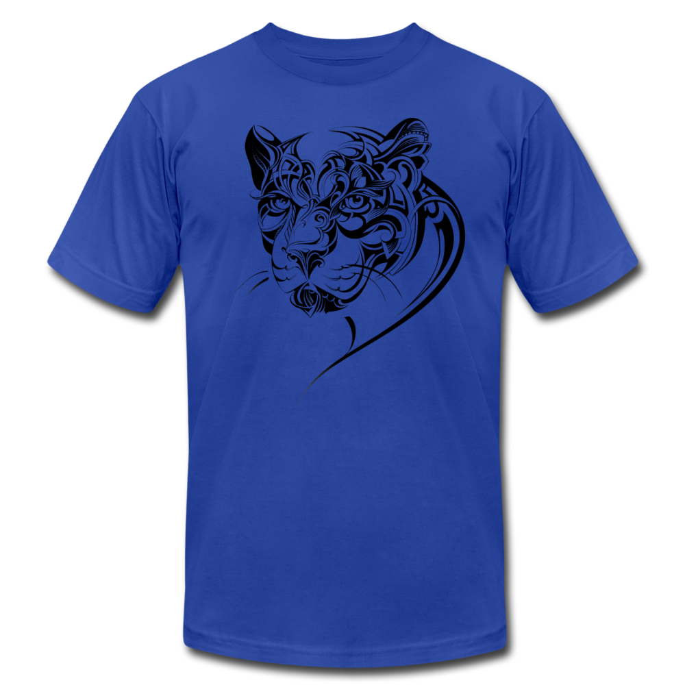 Tribal Maori Jungle Cat T-Shirt - royal blue