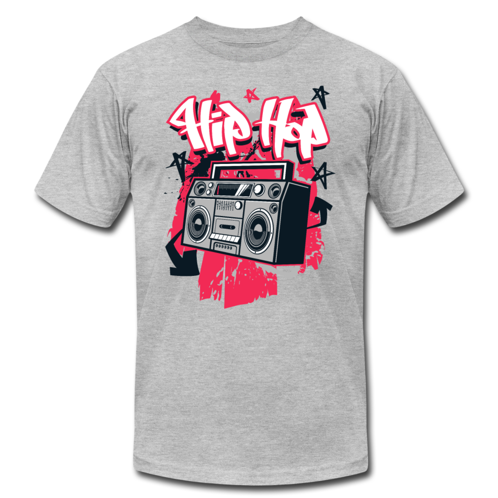 Hip Hop Boombox T-Shirt - heather gray