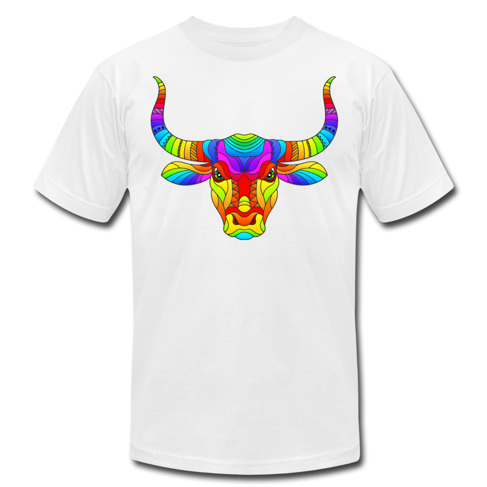 Colorful Bull Head T-Shirt - white