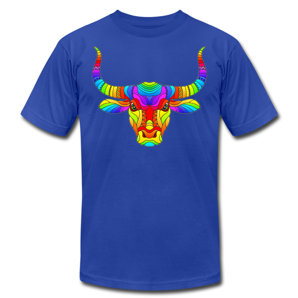 Colorful Bull Head T-Shirt - royal blue