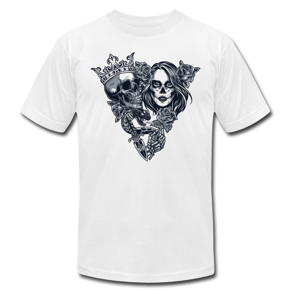Guy & Girl Skulls T-Shirt - white
