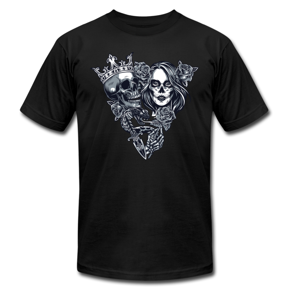 Guy & Girl Skulls T-Shirt - black