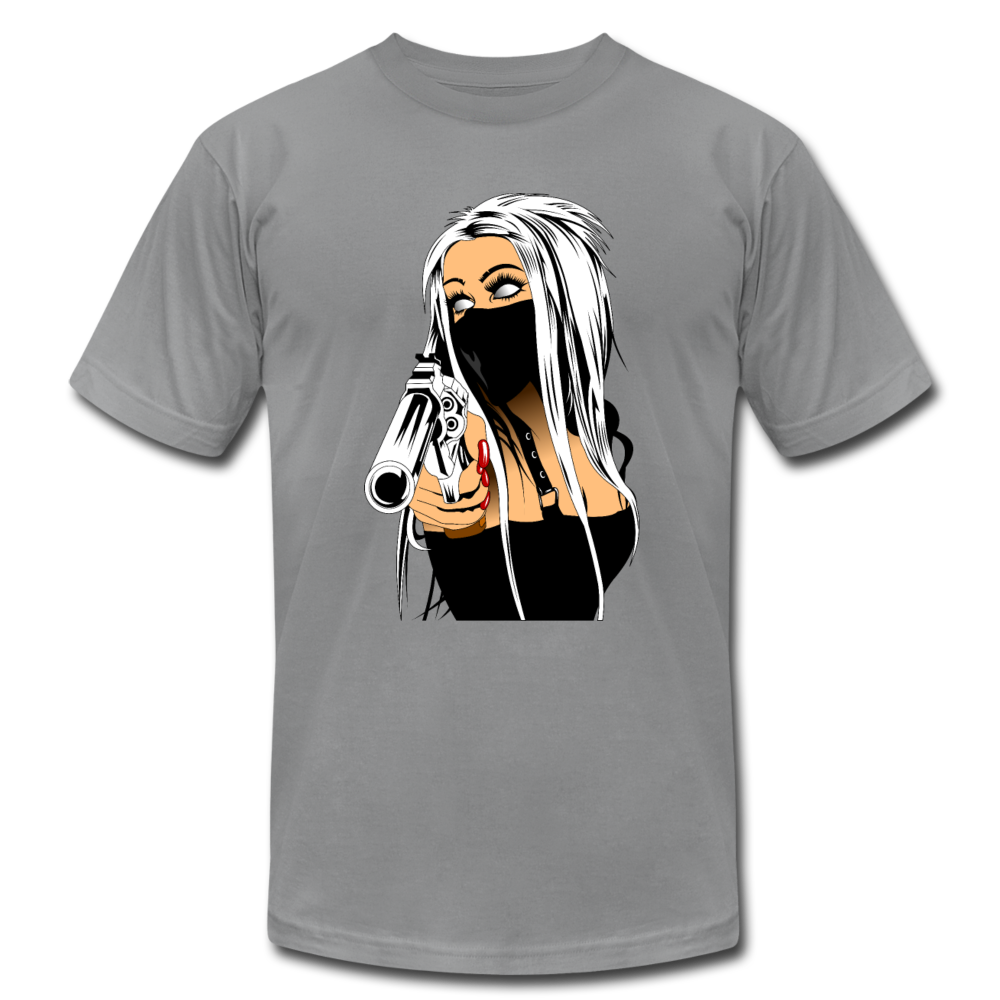 Girl with Gun T-Shirt - slate