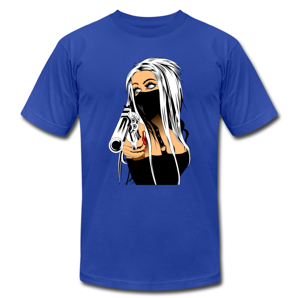 Girl with Gun T-Shirt - royal blue