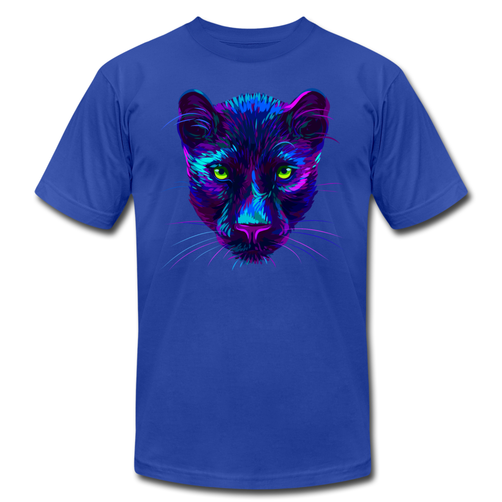 Purple Jungle Cat T-Shirt - royal blue
