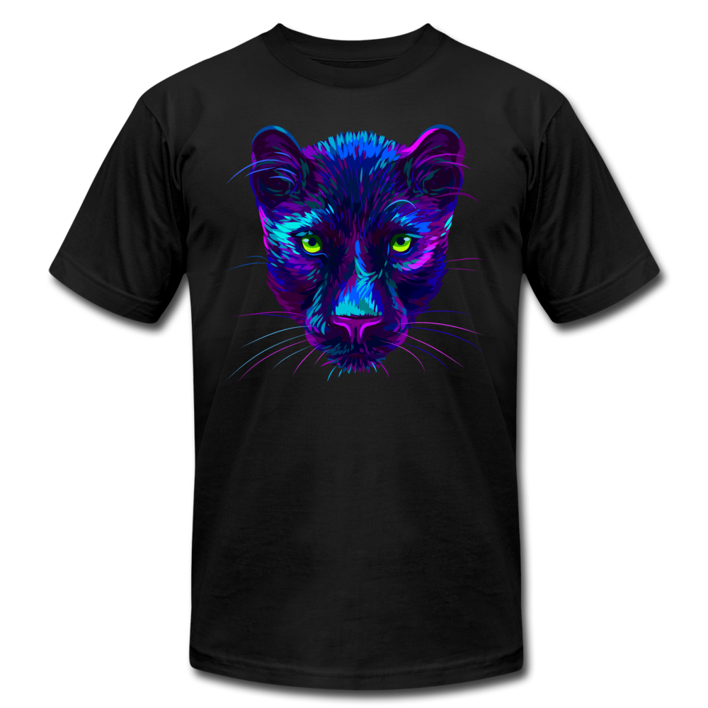 Purple Jungle Cat T-Shirt - black