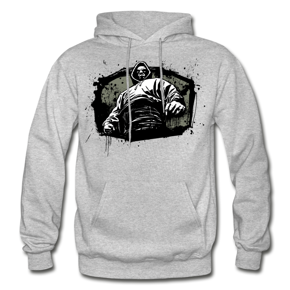 Abstract Thug Hoodie - heather gray