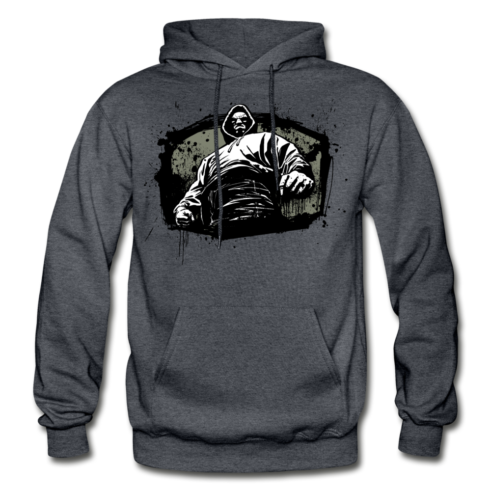 Abstract Thug Hoodie - charcoal gray