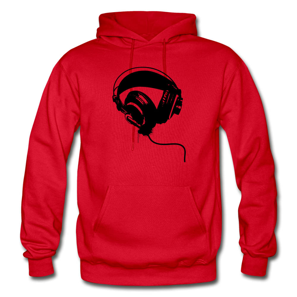 Black & White Headphones - red
