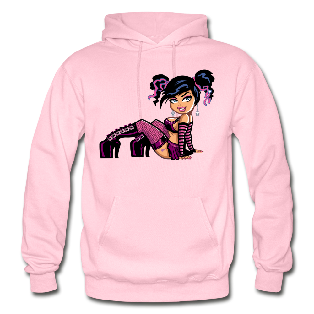 Hot Girl Cartoon Hoodie - light pink
