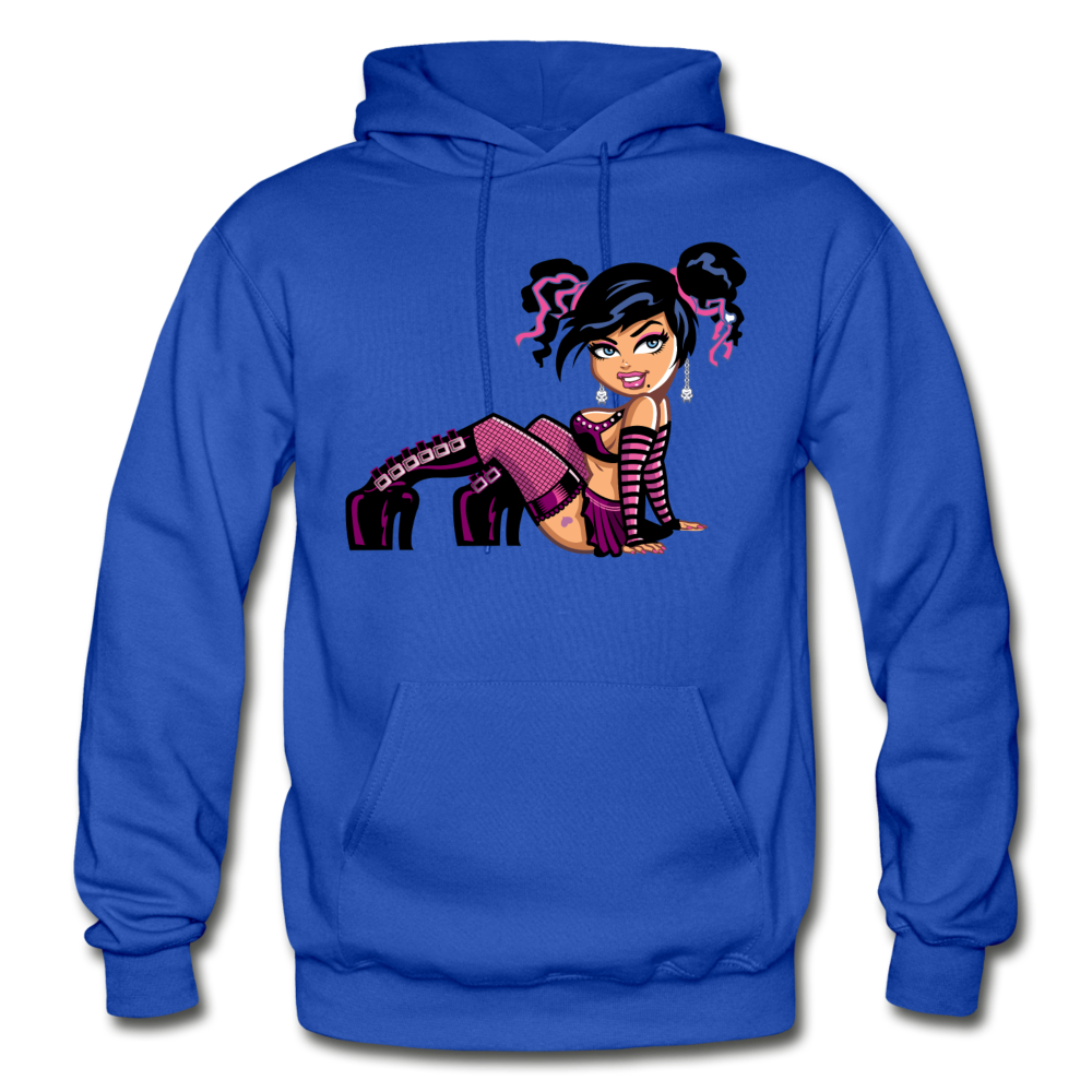 Hot Girl Cartoon Hoodie - royal blue