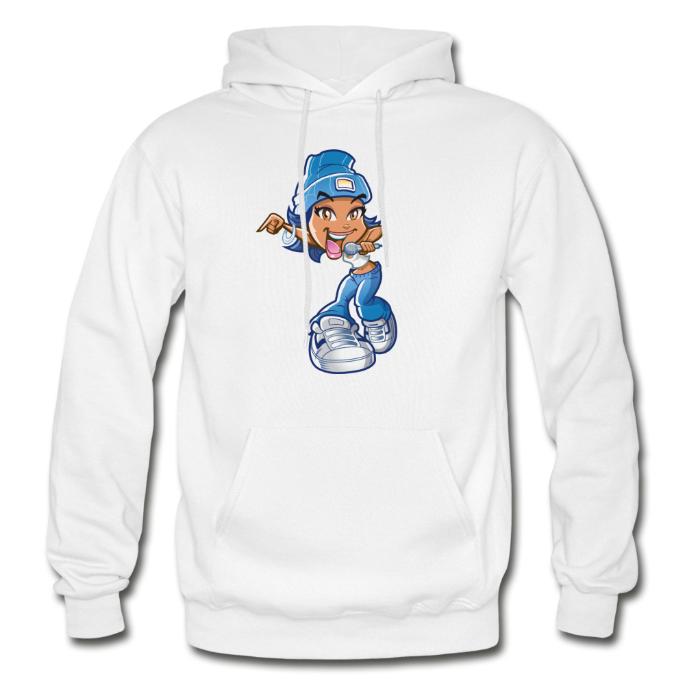 MC Girl Cartoon Hoodie - white