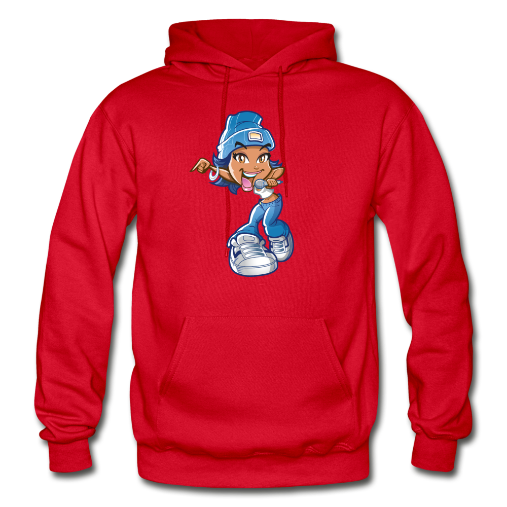 MC Girl Cartoon Hoodie - red
