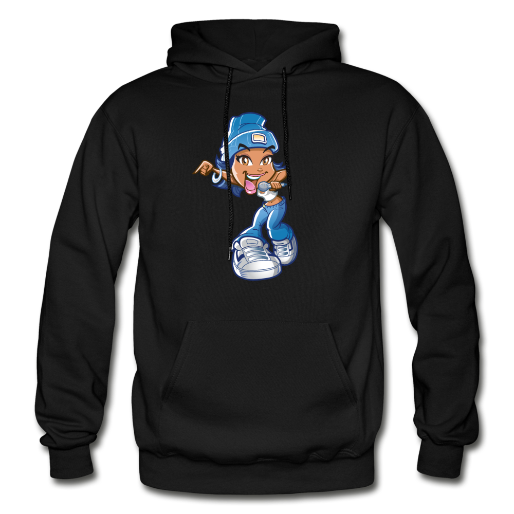 MC Girl Cartoon Hoodie - black