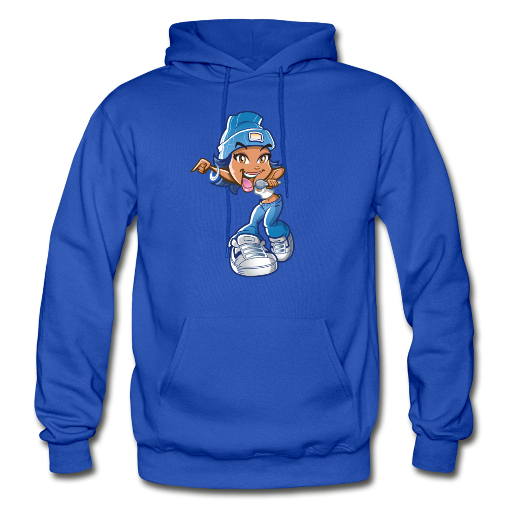 MC Girl Cartoon Hoodie - royal blue