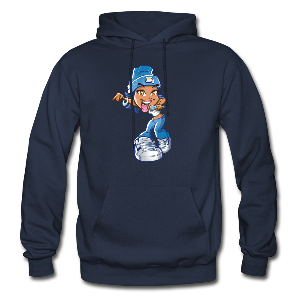 MC Girl Cartoon Hoodie - navy