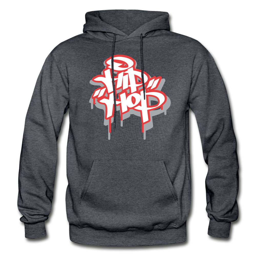 Hip Hop Graffiti Hoodie - charcoal gray