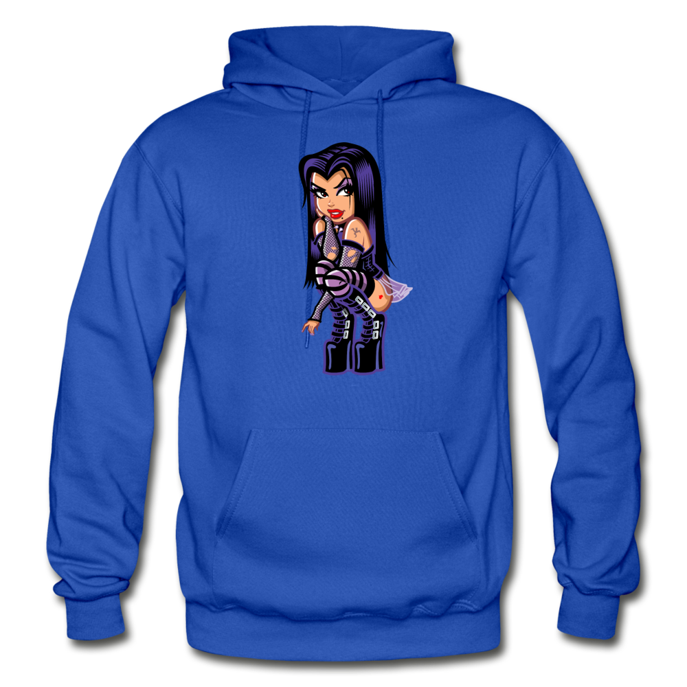 Hot Girl Cartoon Hoodie - royal blue