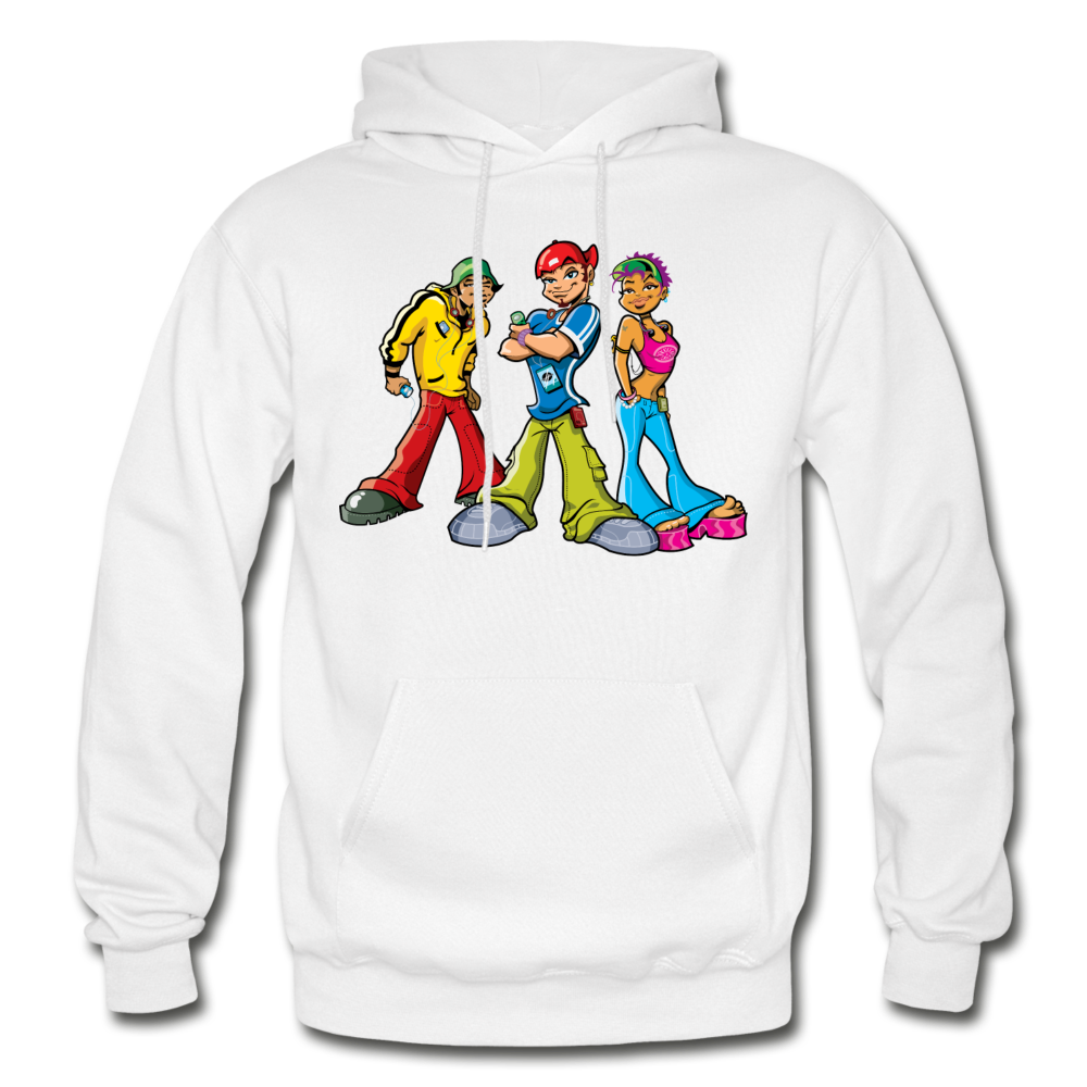 Hip Hop Cartoons Hoodie - white