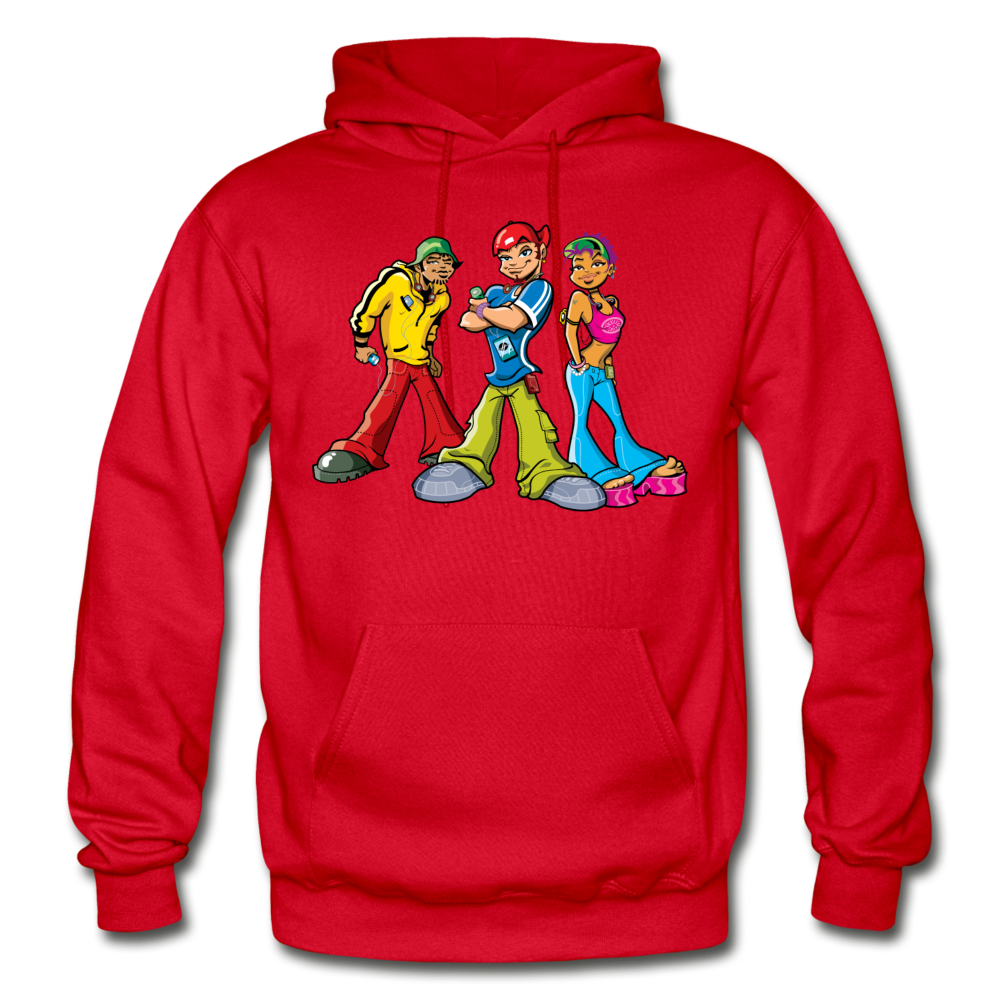 Hip Hop Cartoons Hoodie - red