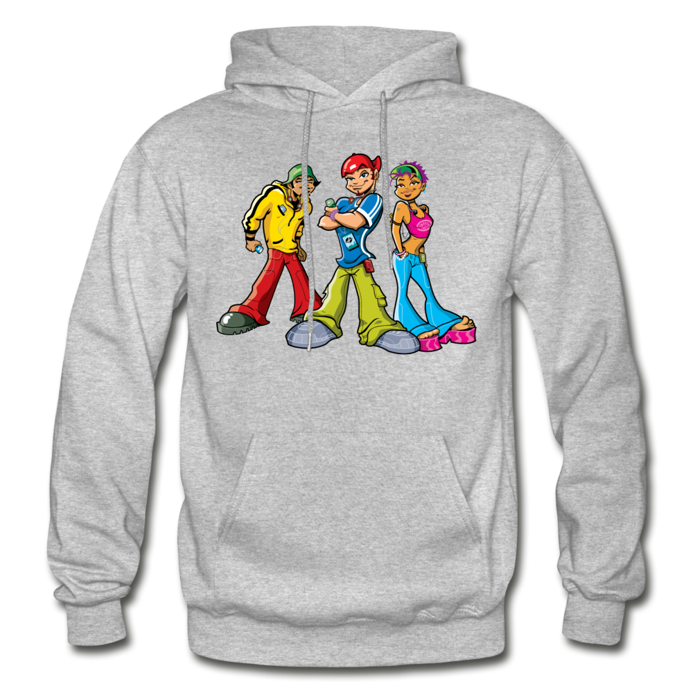 Hip Hop Cartoons Hoodie - heather gray