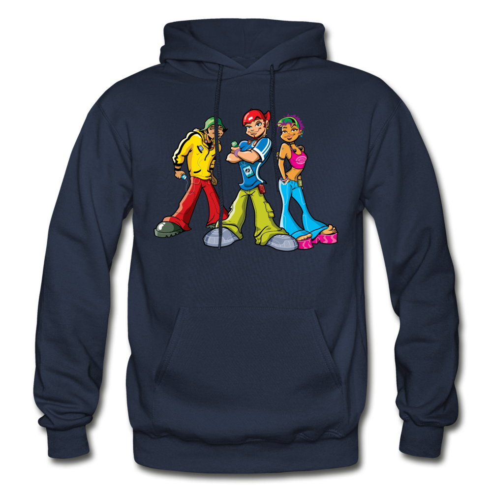 Hip Hop Cartoons Hoodie - navy