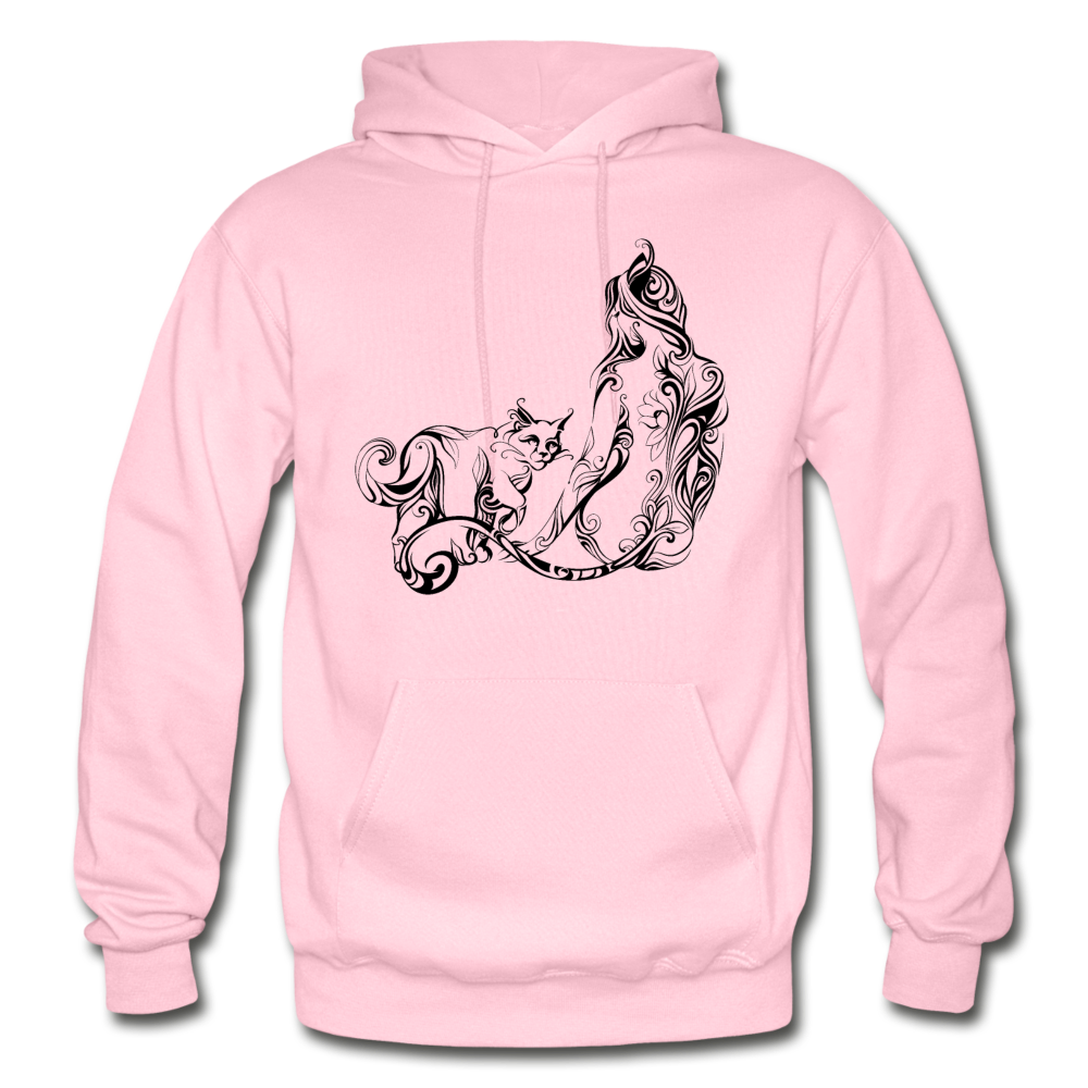 Tribal Maori Cat Woman Hoodie - light pink