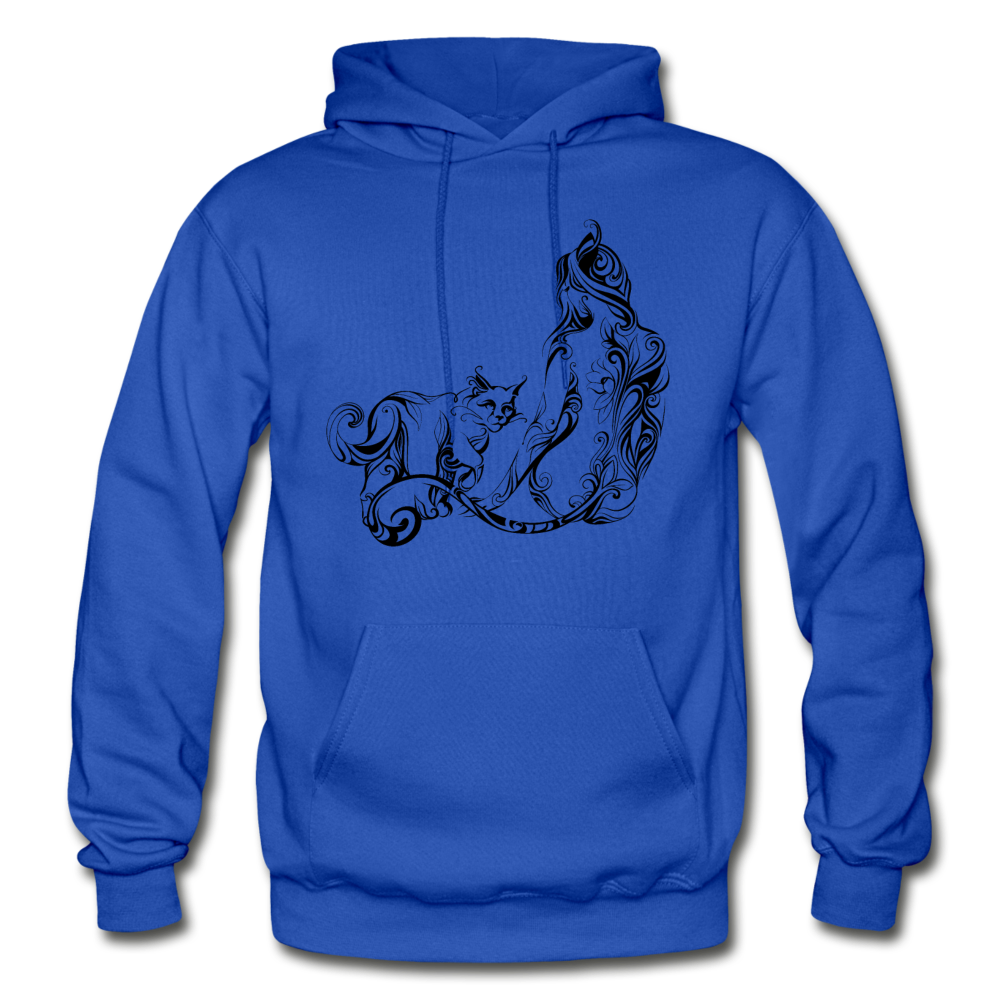 Tribal Maori Cat Woman Hoodie - royal blue