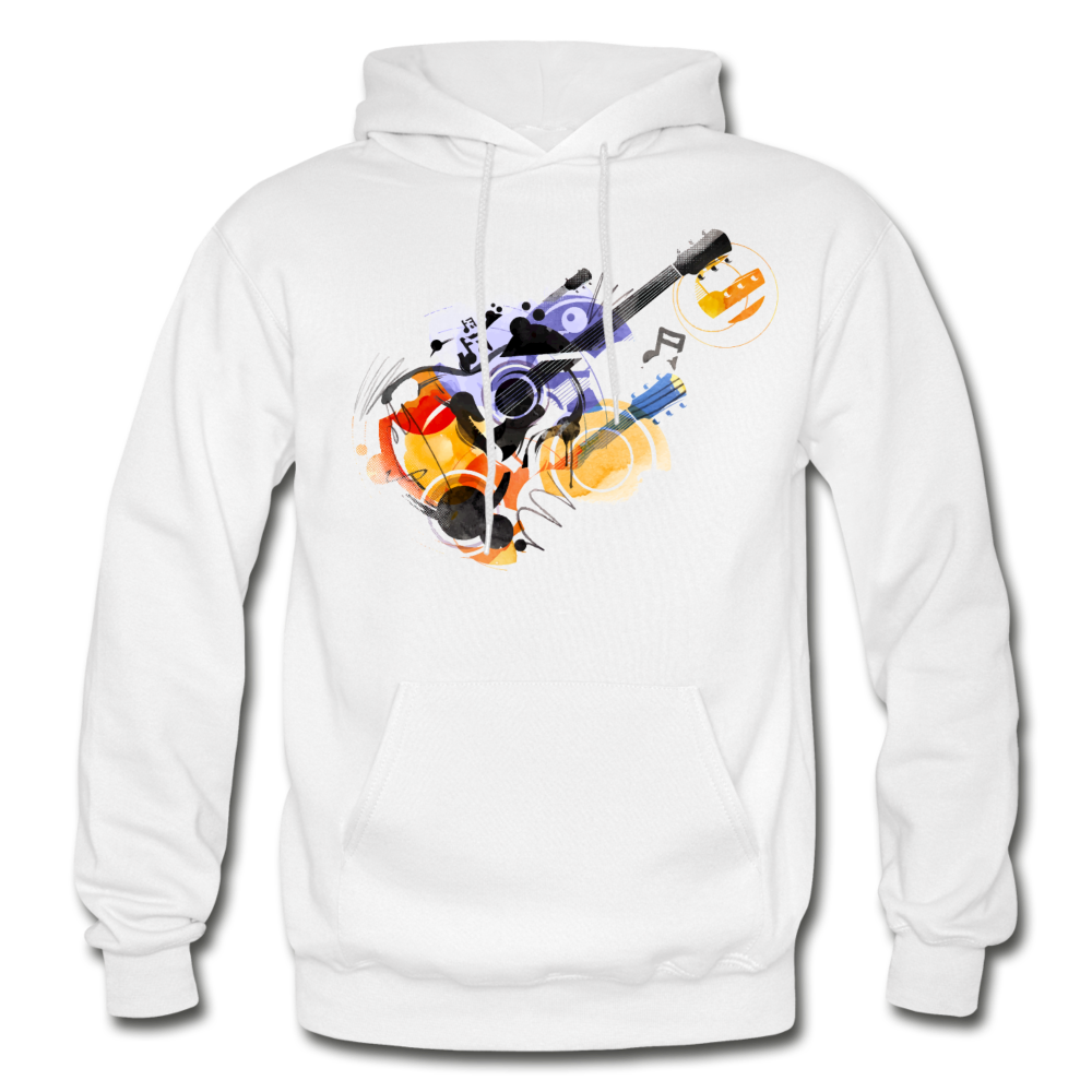 Abstract Guitar Hoodie - white