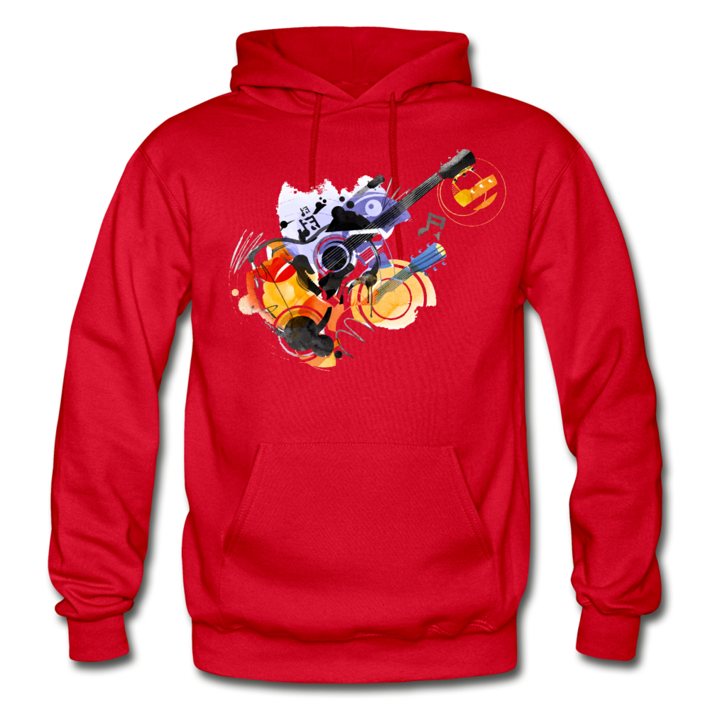 Abstract Guitar Hoodie - red